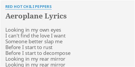 aeroplane lyrics|Red Hot Chili Peppers .